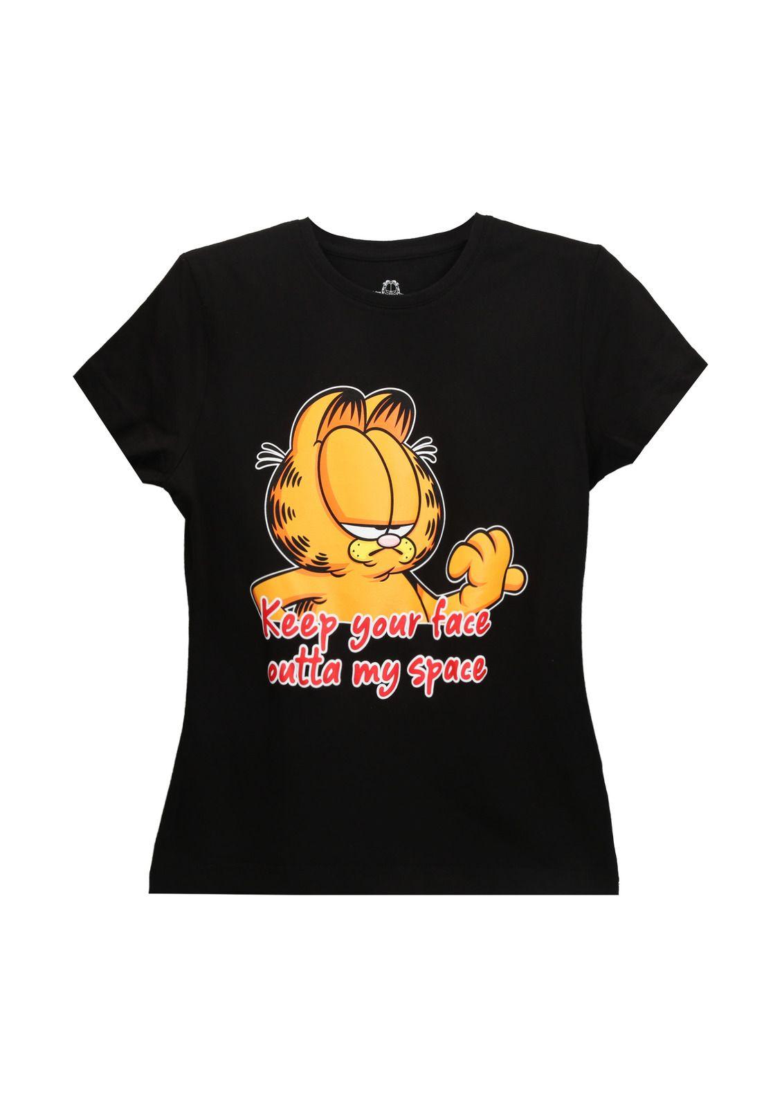 Polera Nickelodeon Garfield negro-0