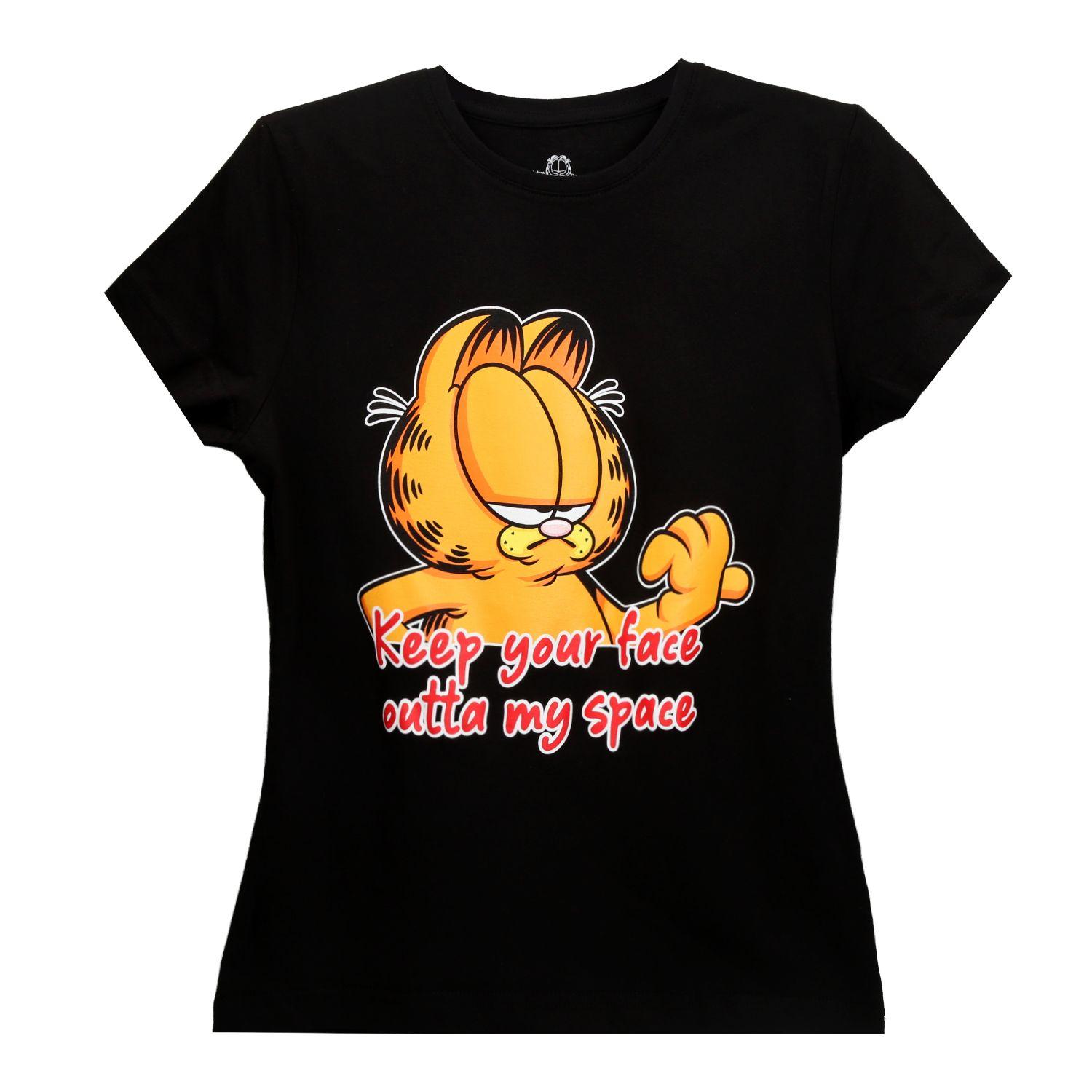 POLERA GARFIELD ADULTO NEGRO-0