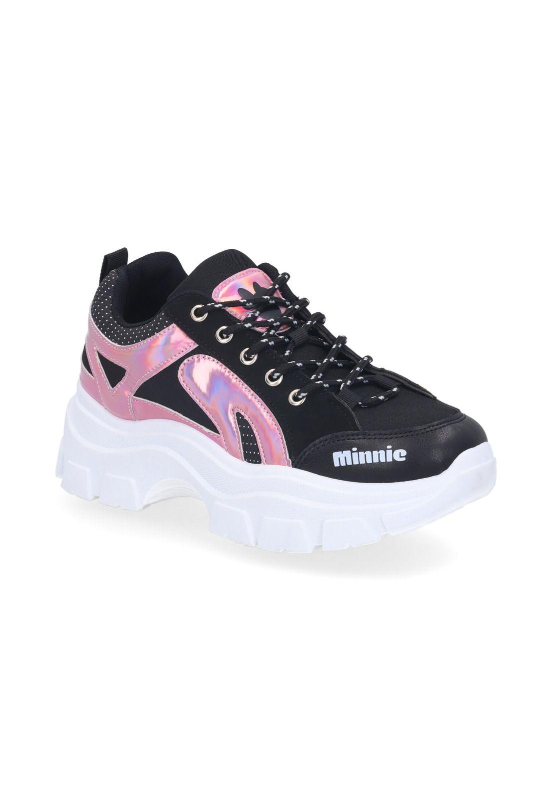 Zapatilla Chunky Mujer MINNIE MOUSE Negro-1