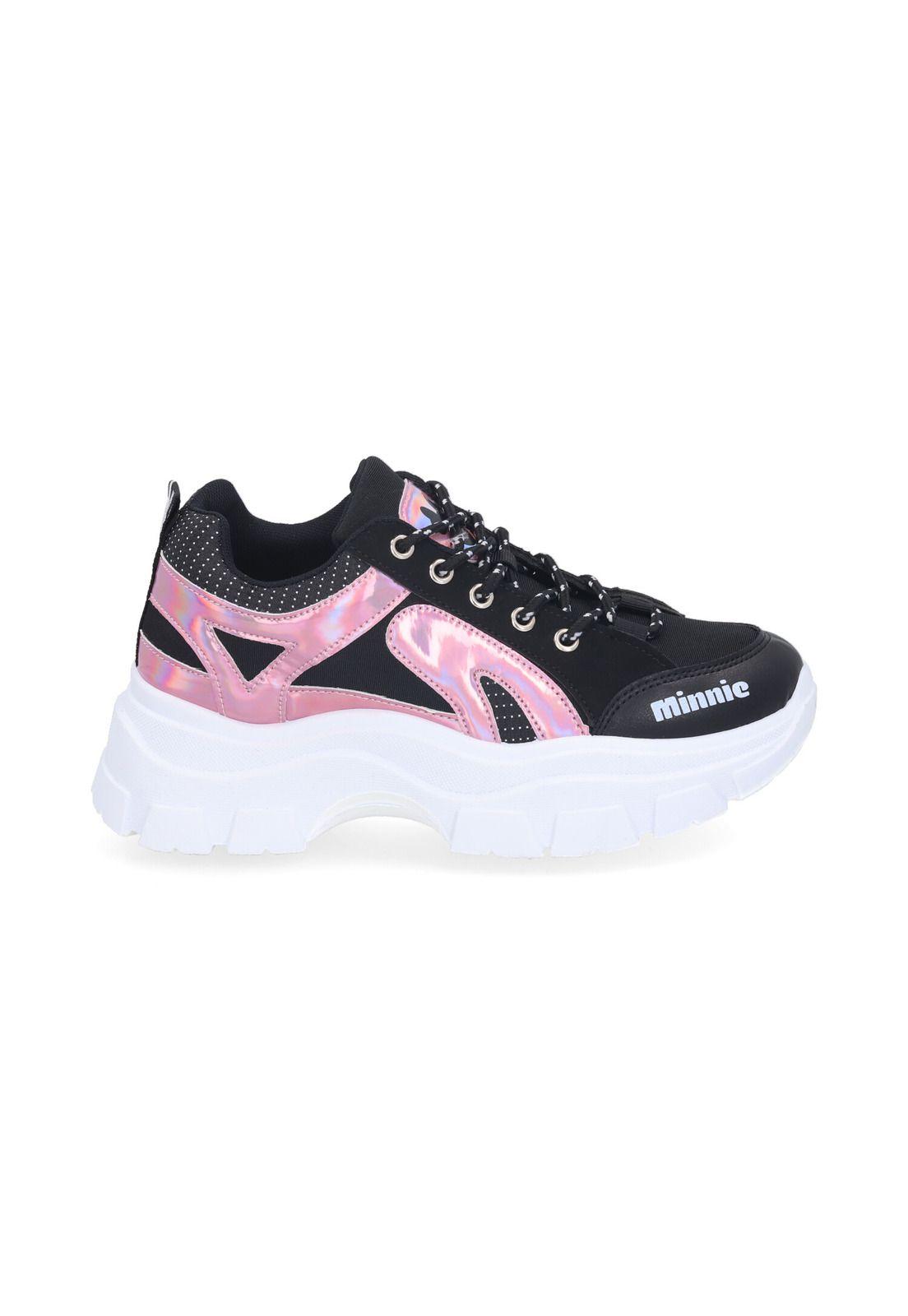 Zapatilla Chunky Mujer MINNIE MOUSE Negro-2