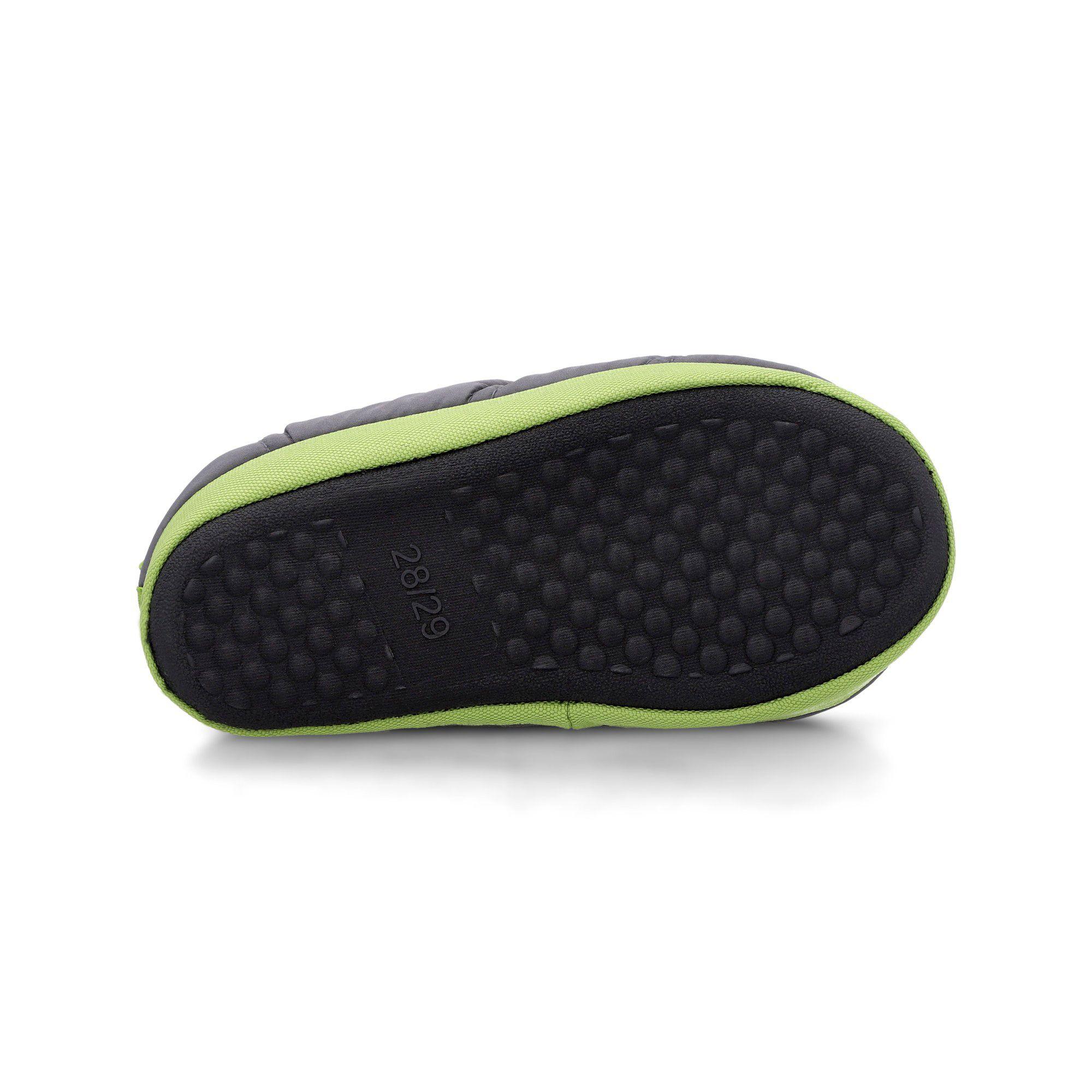 PANTUFLAS SPALDING INFANTIL GRIS VERDE-3
