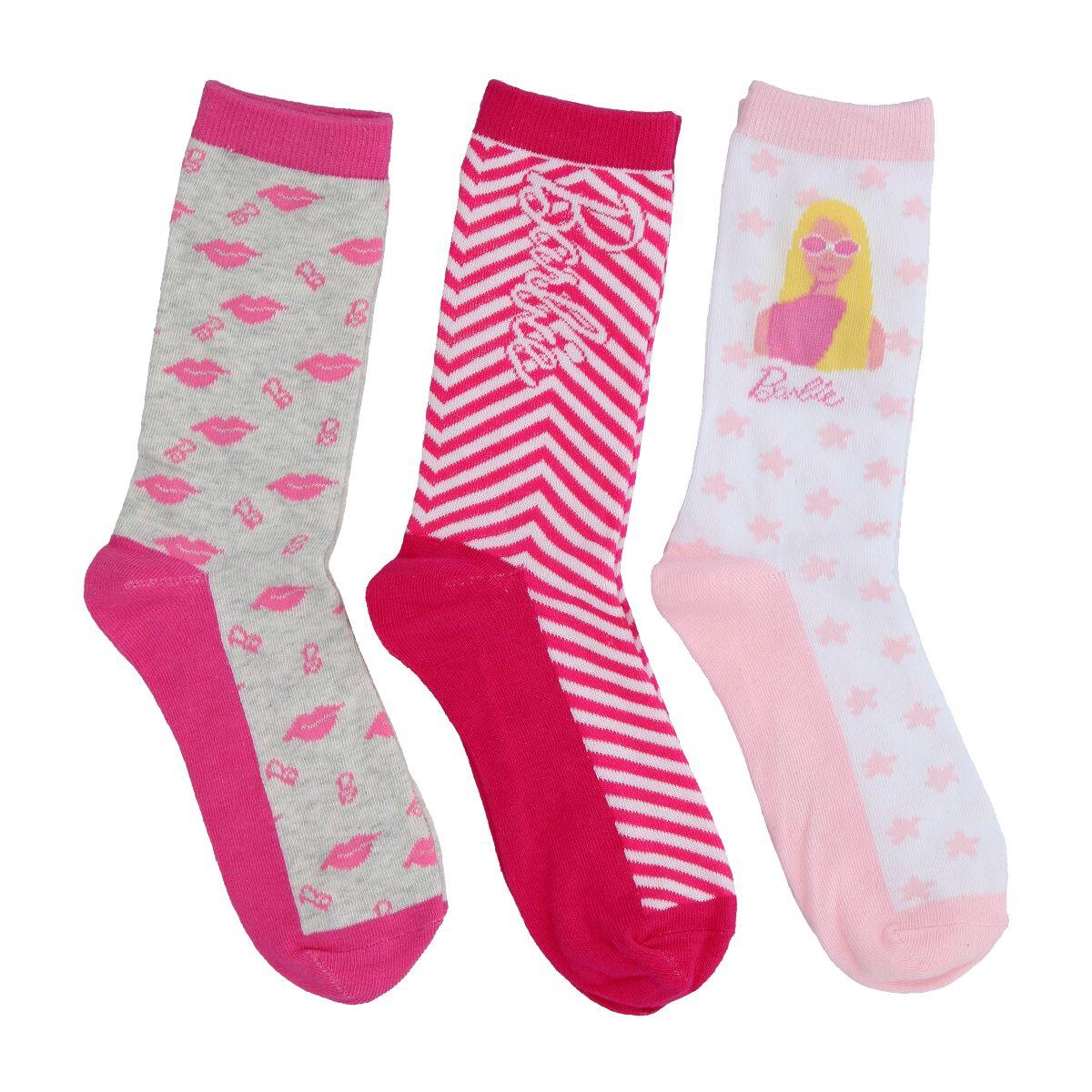 TRIPACK CALCETINES BARBIE N°35-40 rosado-0