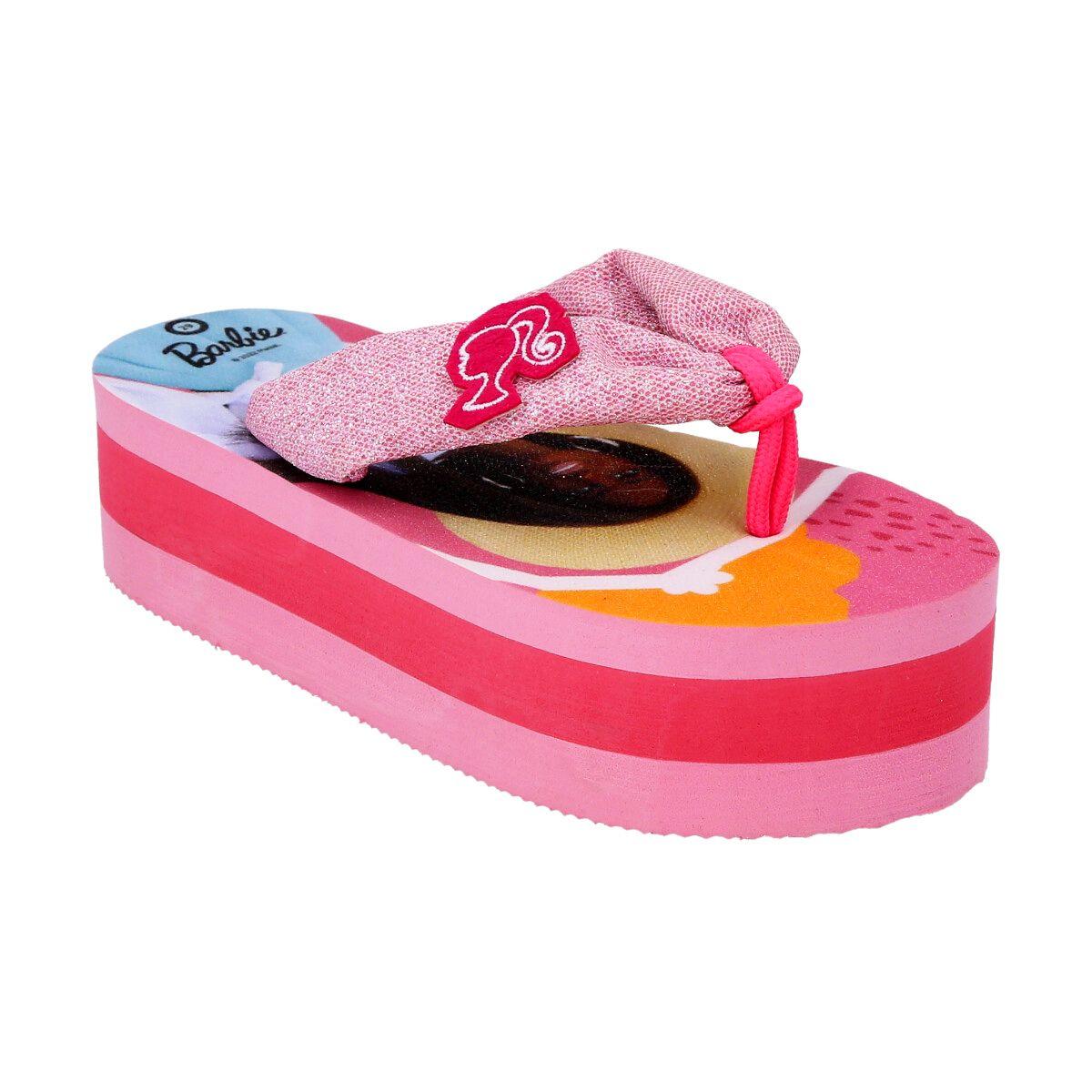 FLIP FLOP BARBIE CON PLATAFORMA INFANTIL-1