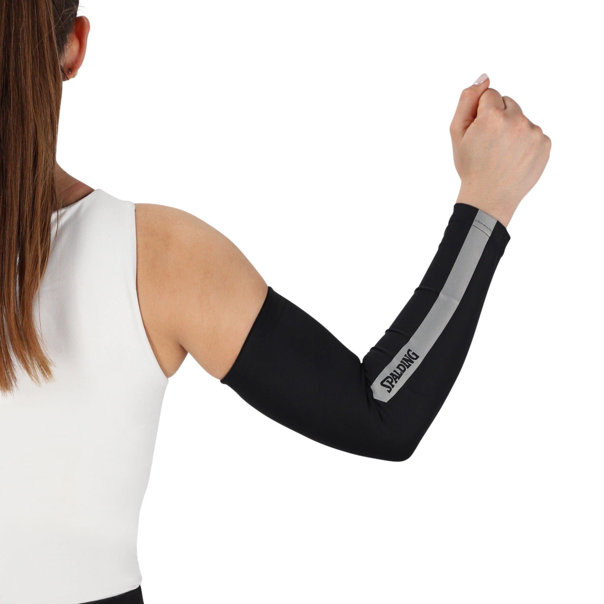 Manga de Compresion Spalding Reflectante Negro-1