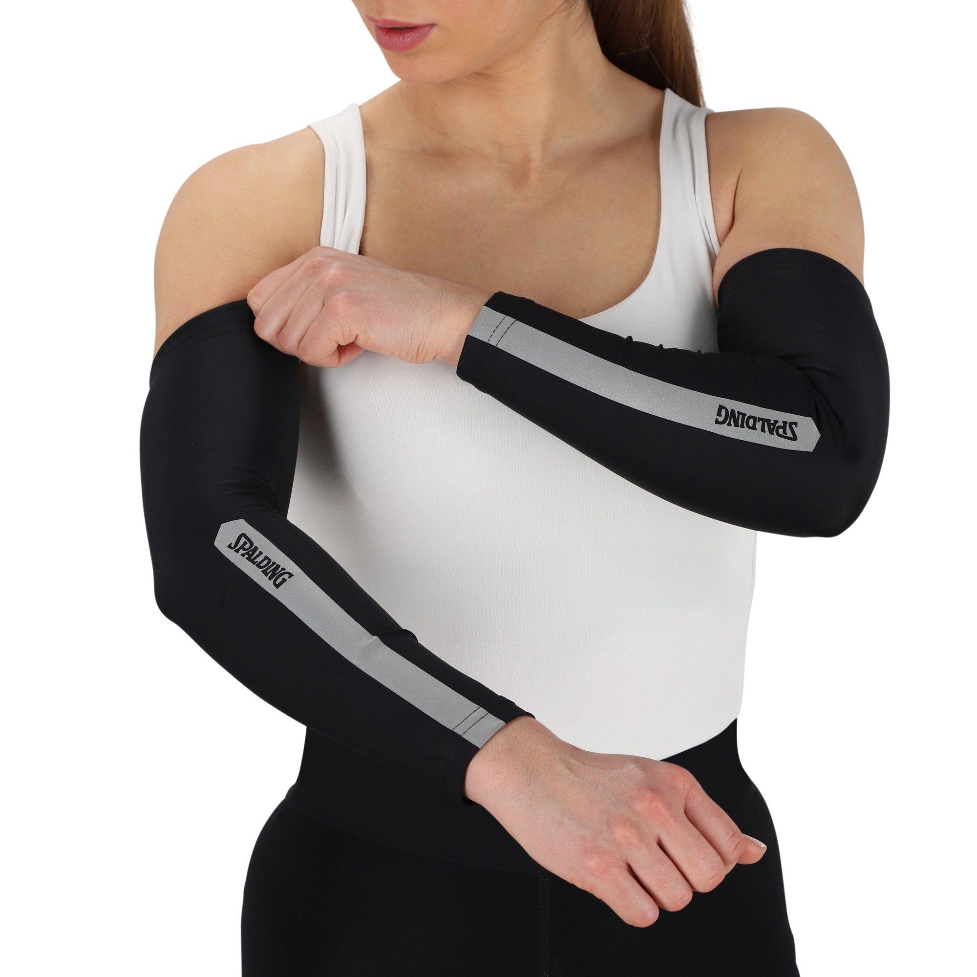 Manga de Compresion Spalding Reflectante Negro-2