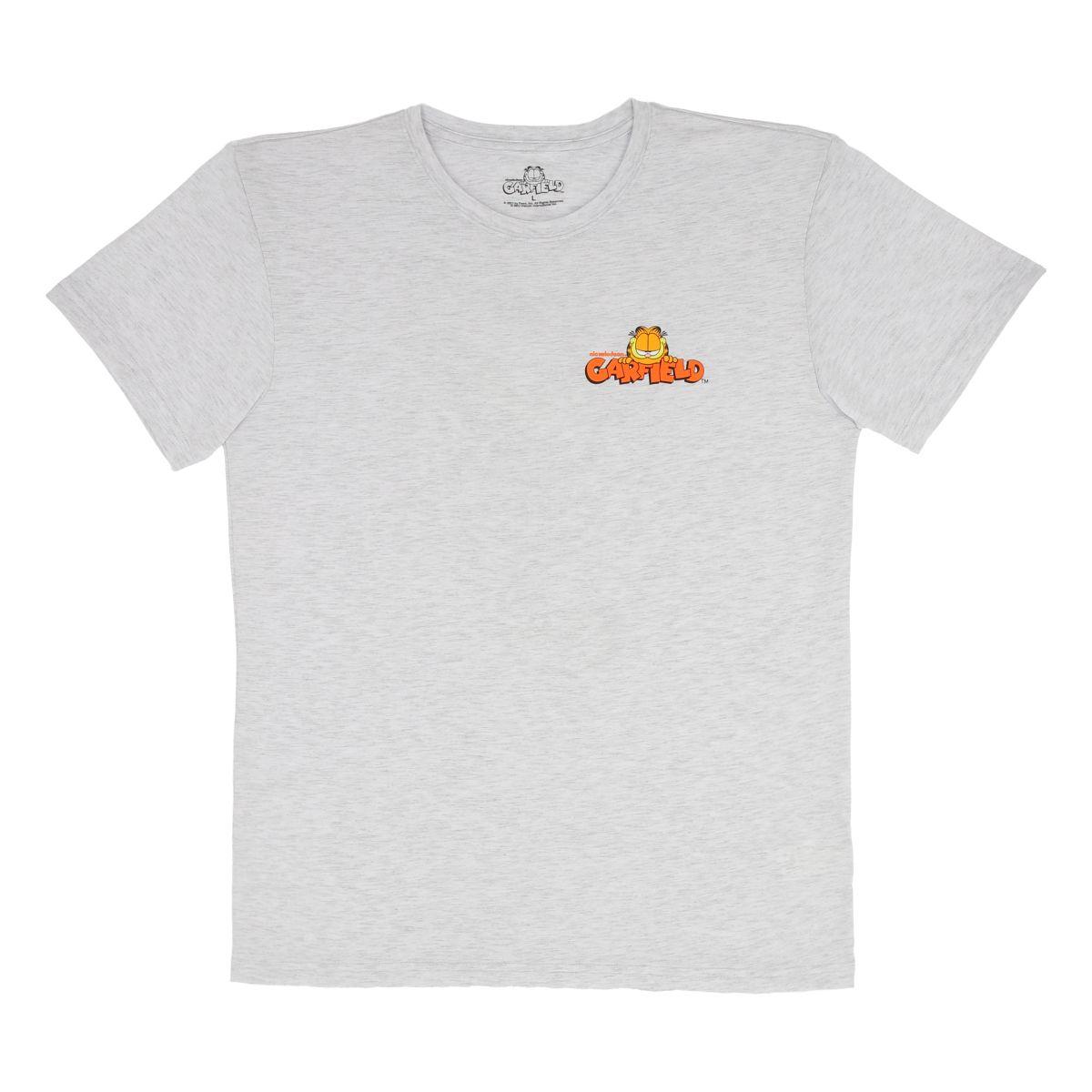 POLERA GARFIELD ADULTO GRIS CLARO-0