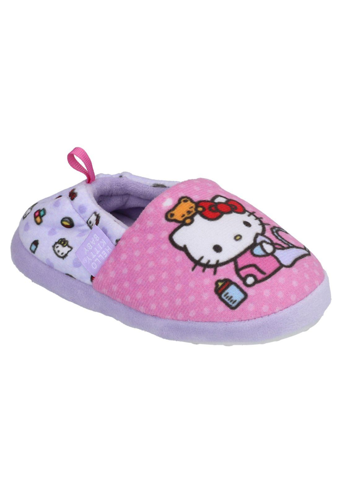 Pantufla Bebé niña Hello Kitty morado-0