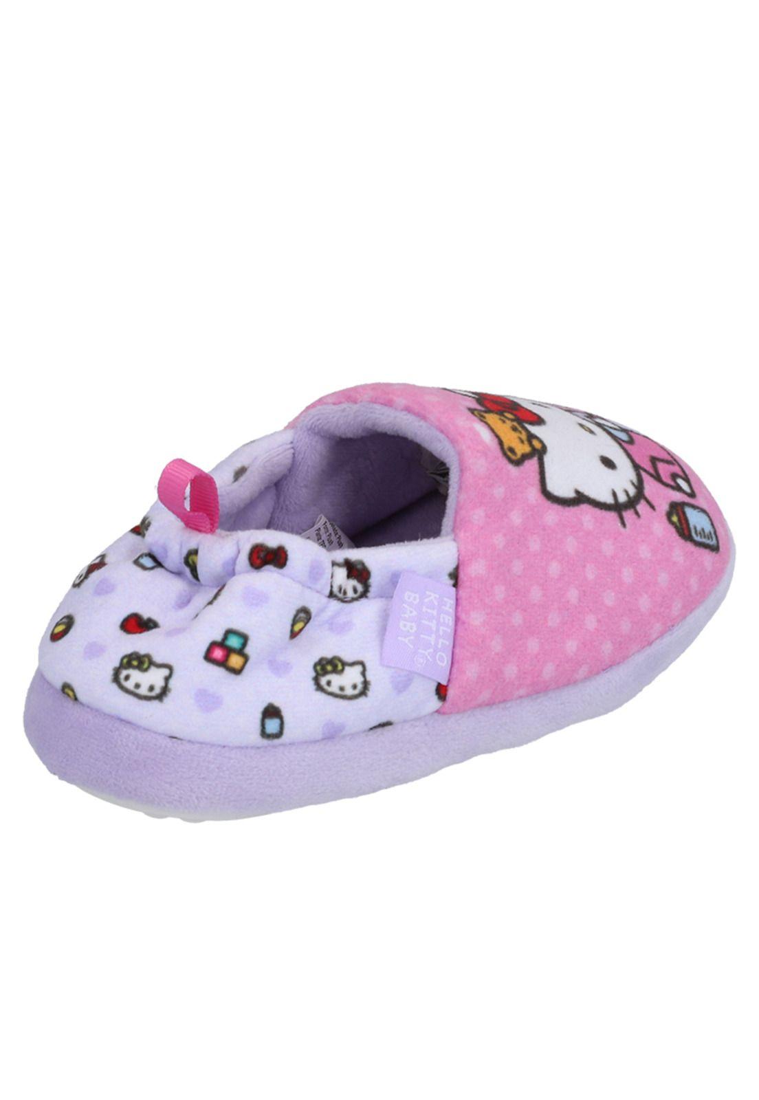 Pantufla Bebé niña Hello Kitty morado-1