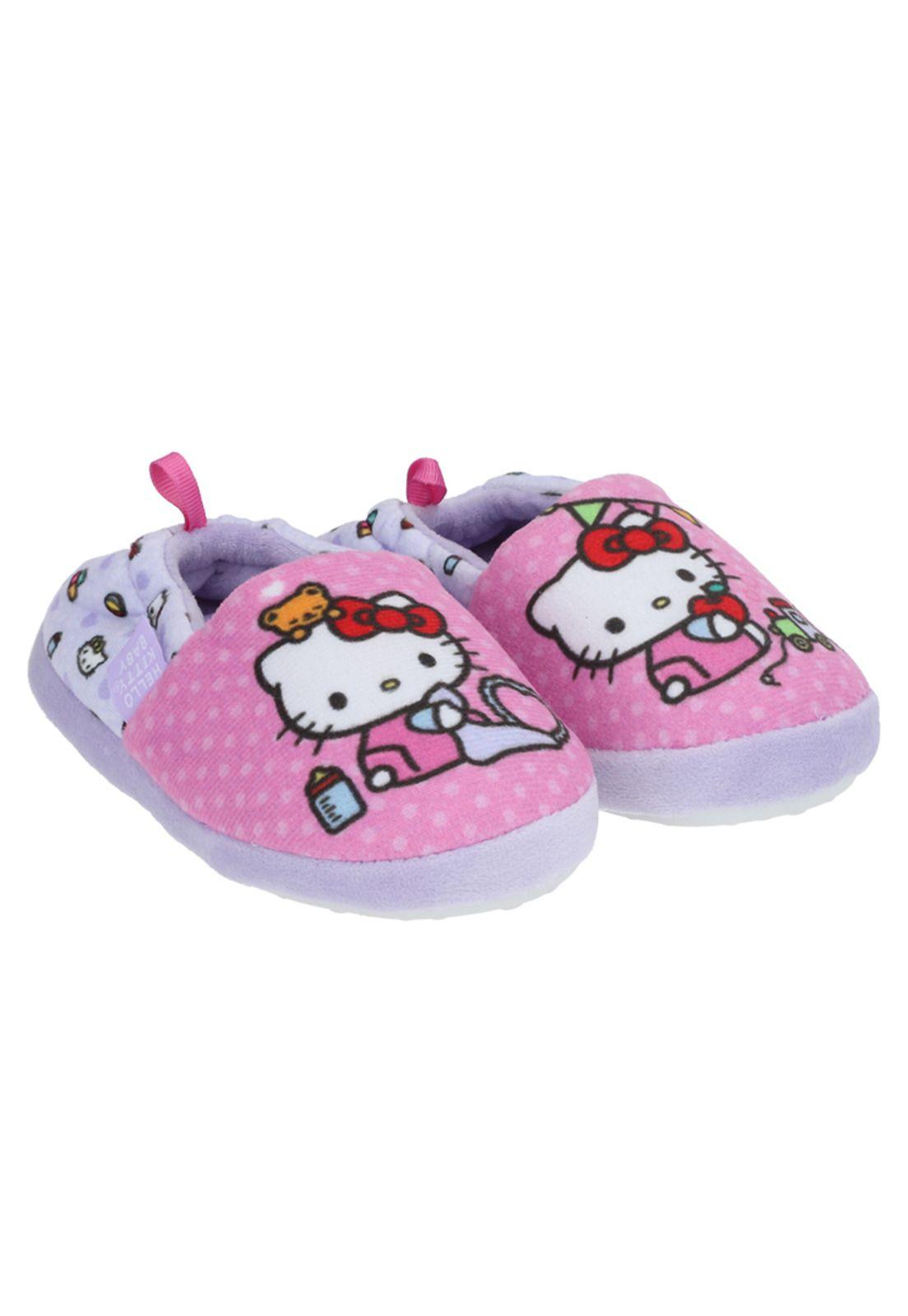 Pantufla Bebé niña Hello Kitty morado-2