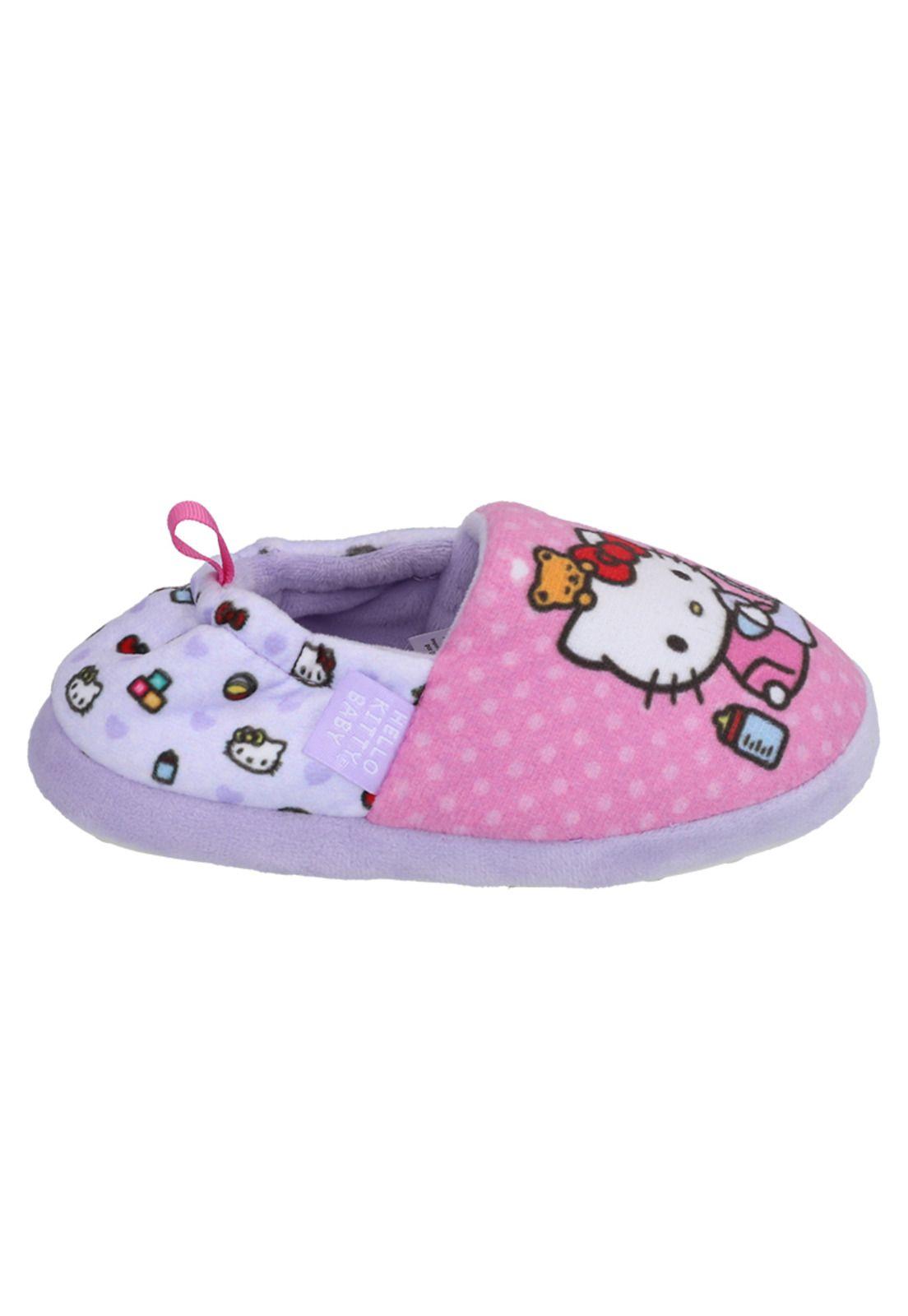 Pantufla Bebé niña Hello Kitty morado-3