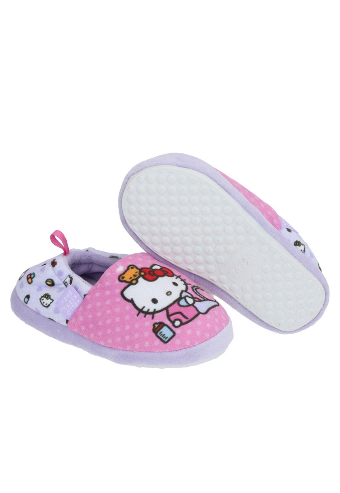 Pantufla Bebé niña Hello Kitty morado-4