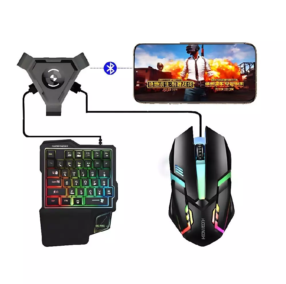 Kit de Teclado y Mouse para Celular - RGB - Bluetooth-1