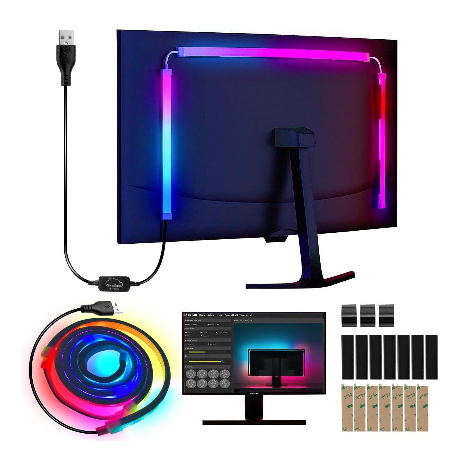 Tira LED RGBIC Ambilight para Monitor 24'' Skydimo-0