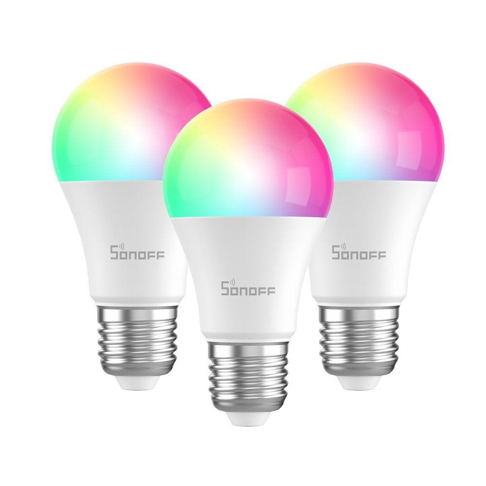 Pack de 3 Ampolletas WiFi LED RGB Sonoff-0