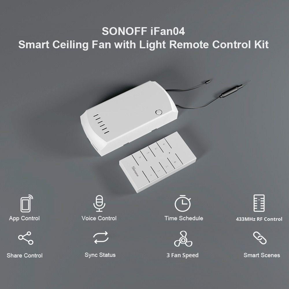 Sonoff iFan04-H Controlador WiFi para Ventiladores de Techo-4