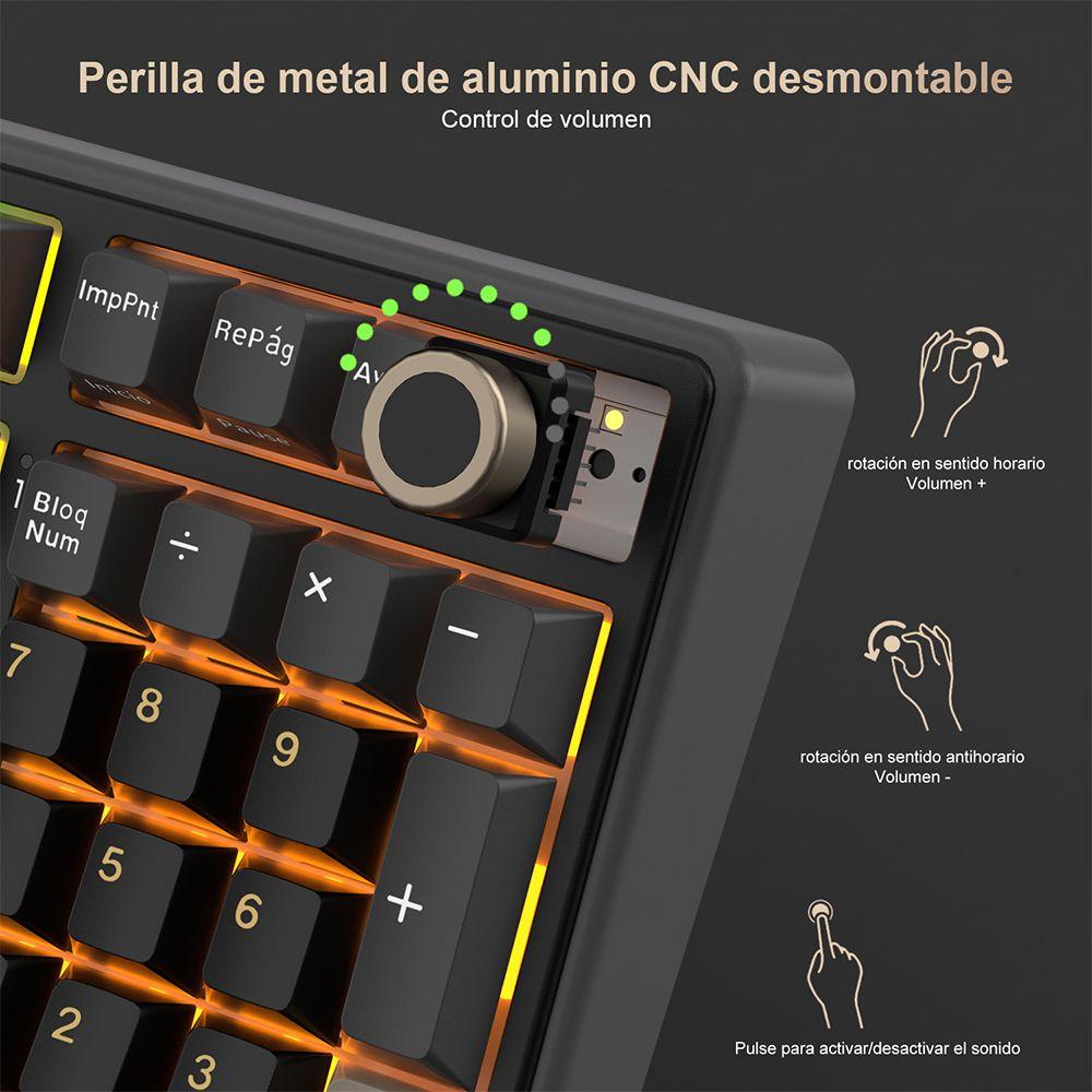 Teclado Mecánico RK R98Pro Phantom 98% Español Royal Kludge-3