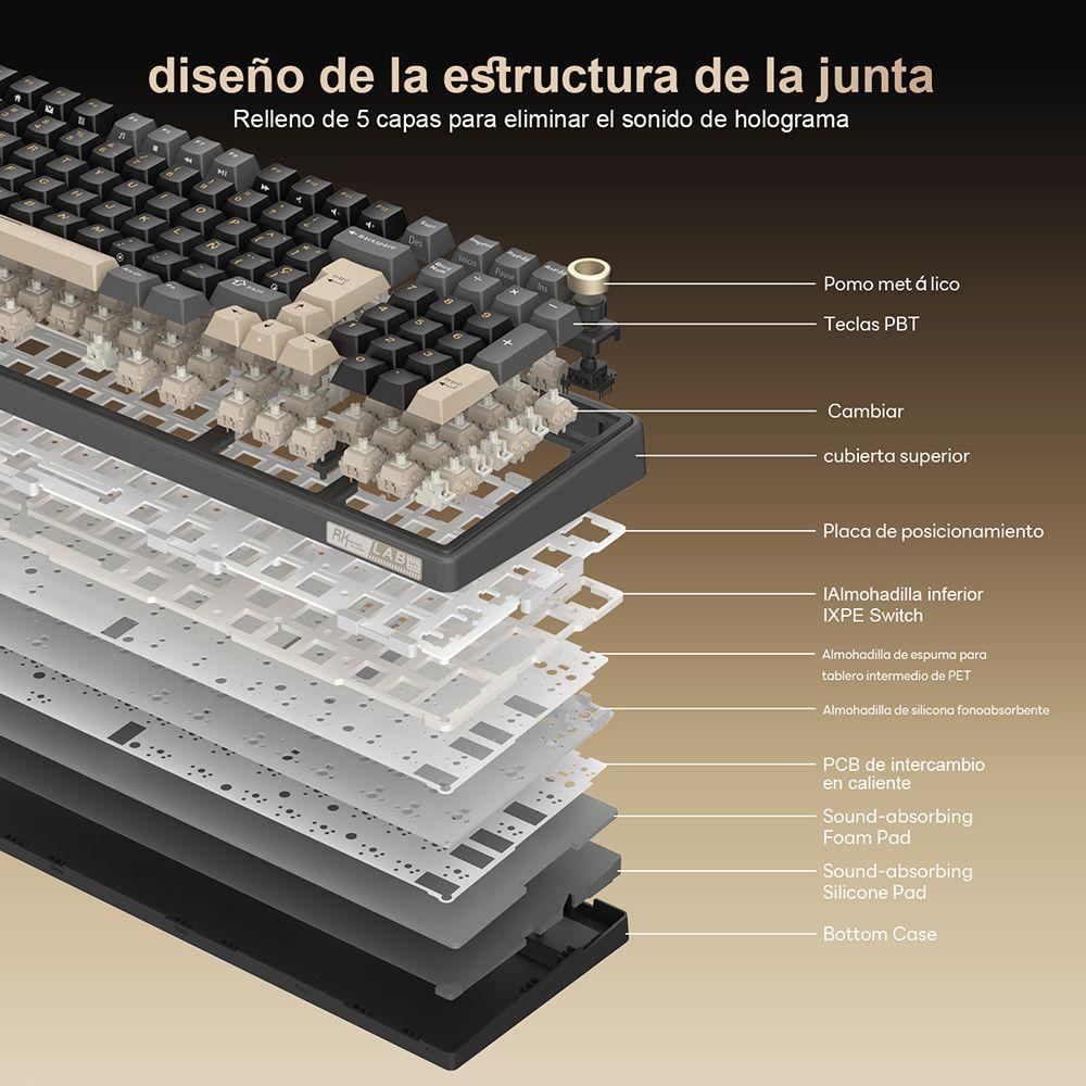 Teclado Mecánico RK R98Pro Phantom 98% Español Royal Kludge-4