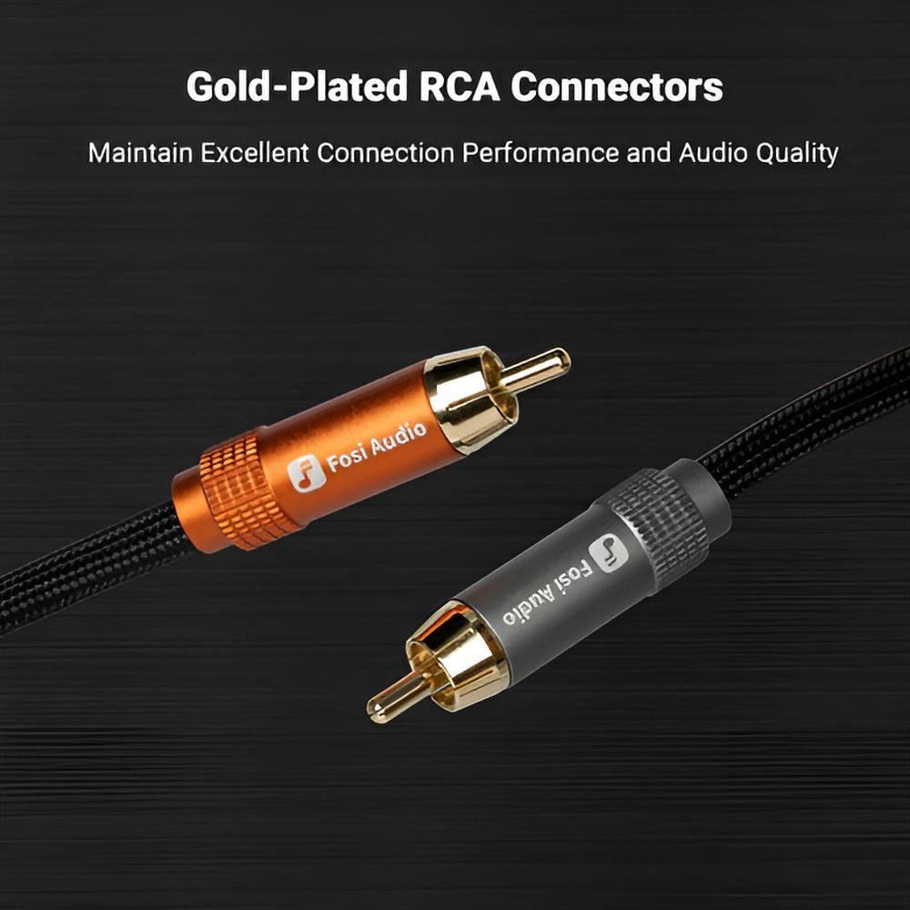 Par de Cables RCA 30cm para Sistemas de Audio Fosi Audio-2