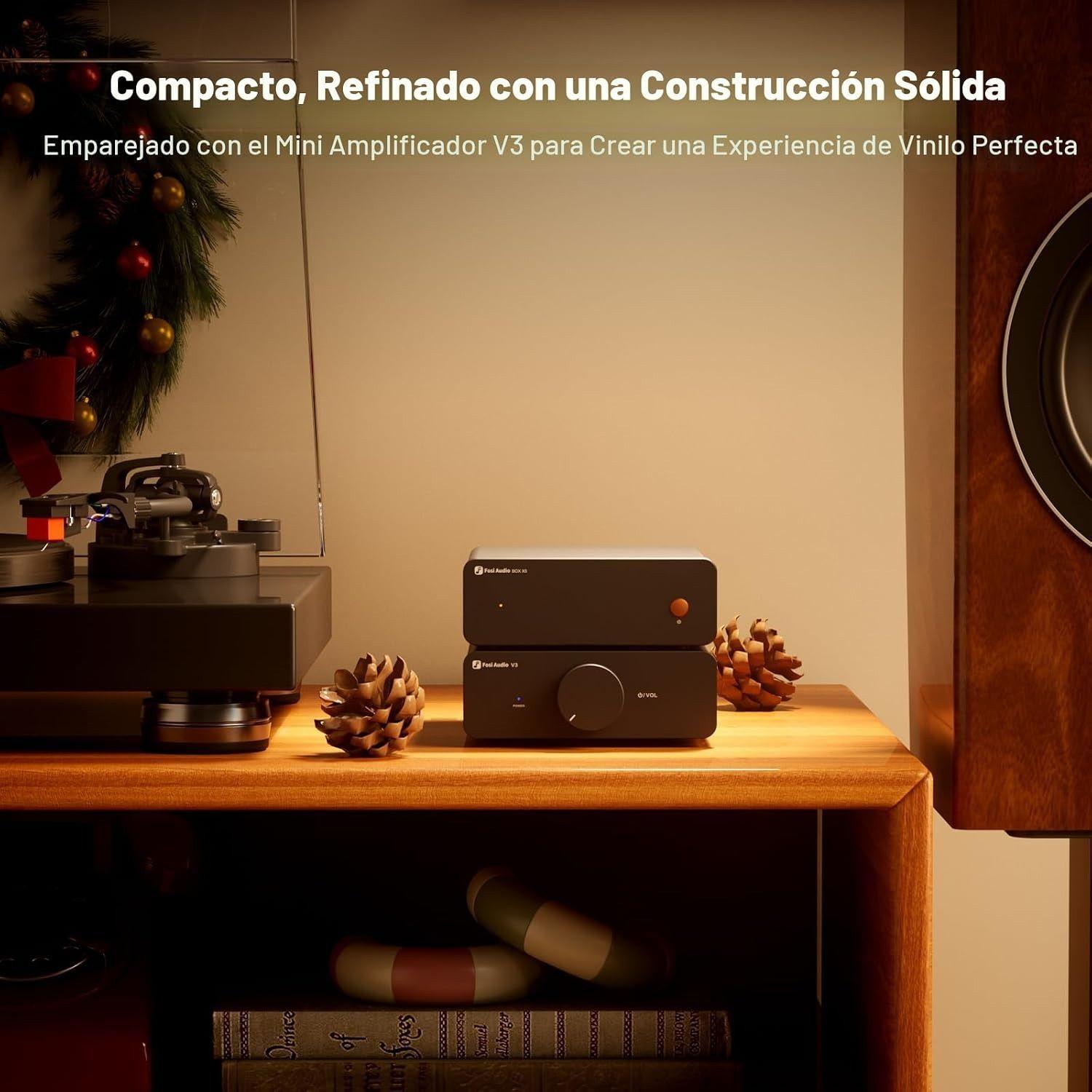 Preamplificador Phono para Tornamesa MM MC Fosi Audio Box X5-3