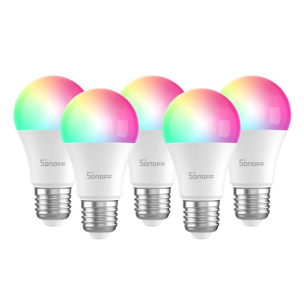 Pack de 5 Ampolletas Wifi LED RGB Sonoff-0