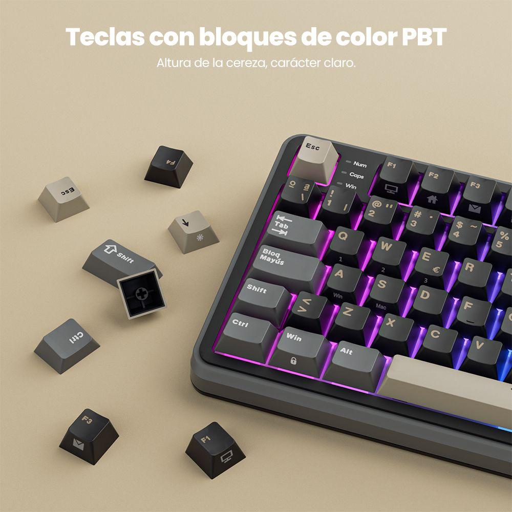 Teclado Mecánico Inalámbrico RKS98 Español Creamy Switches-3