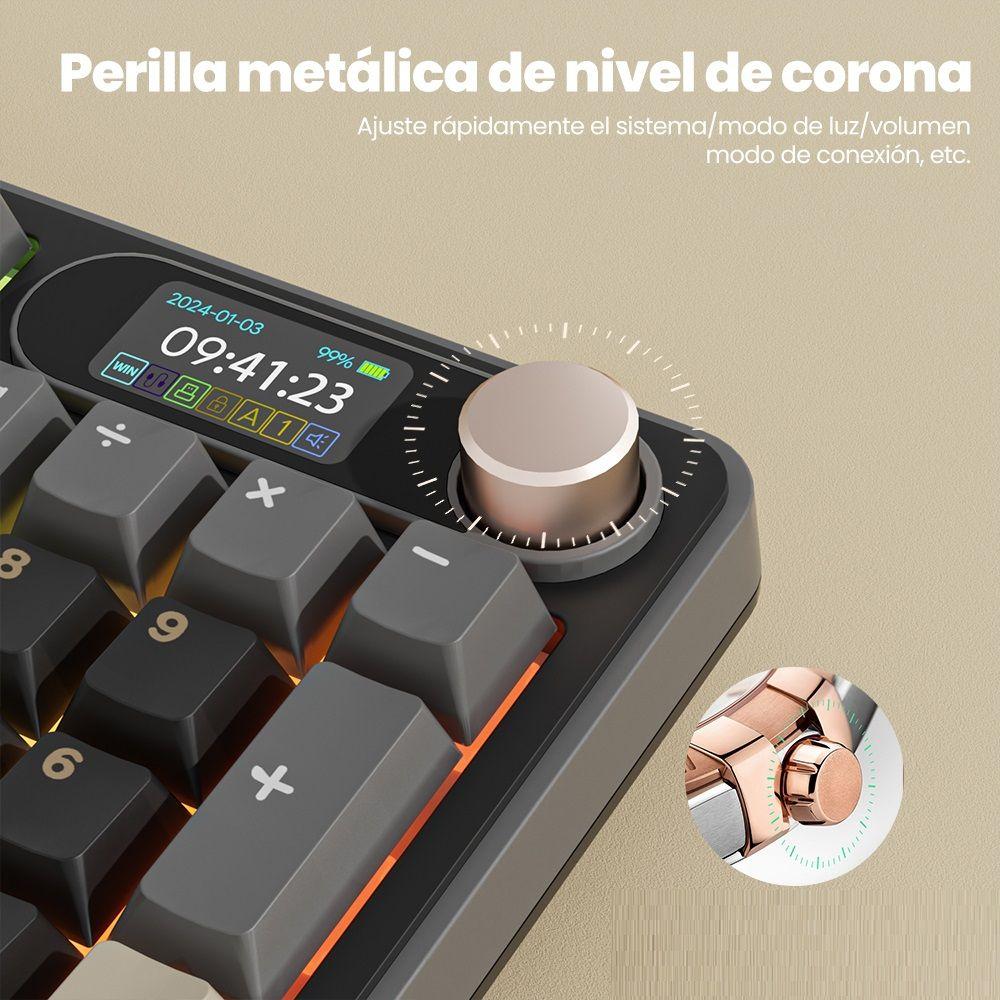 Teclado Mecánico Inalámbrico RKS98 Español Creamy Switches-4