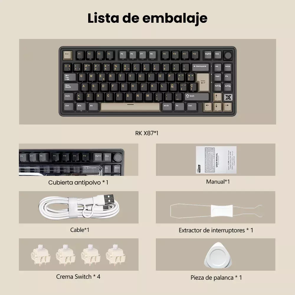 Teclado Mecánico RK X87 Phantom 87% Español RK-5