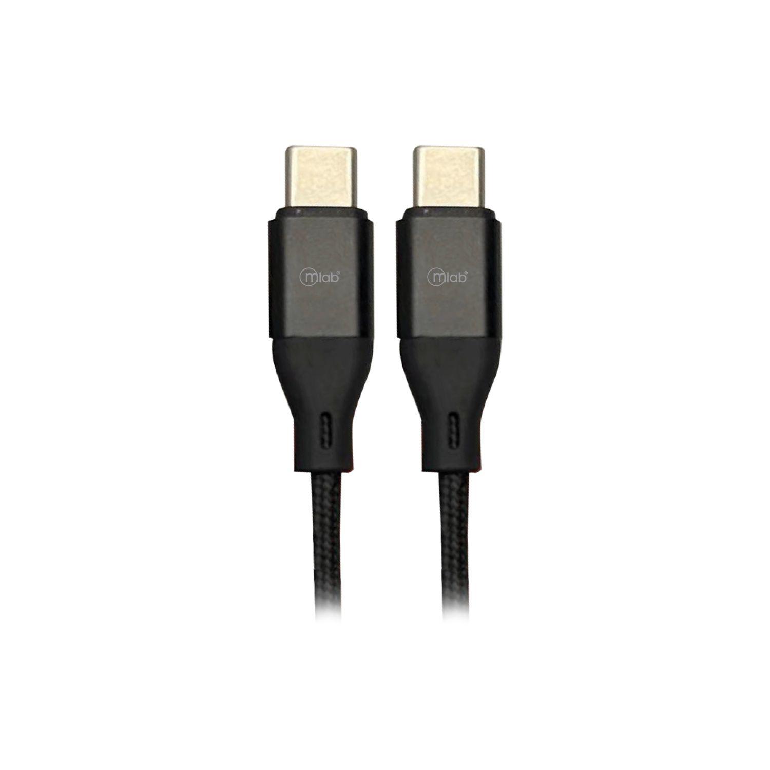 Cable USB Tipo C a Tipo C de 1m Negro - Mlab-0