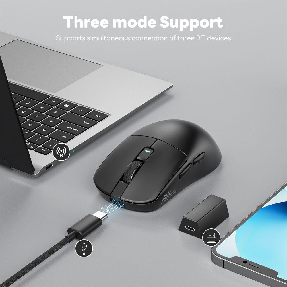 Mouse Gamer Inalámbrico RK M3 Black 8K PAW3950 30000DPI-3