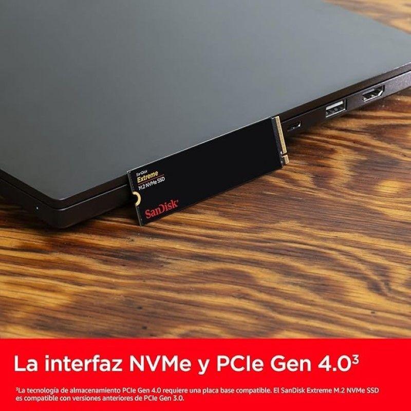 Unidad SSD Sandisk Extreme 500GB Gen4.0 NVMe M.2 5000MB/s-2