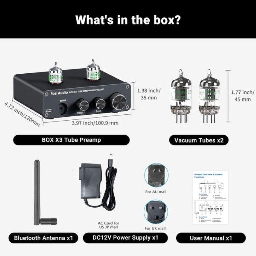 Preamplificador Bluetooth para Tornamesas Fosi Audio Box X3-7