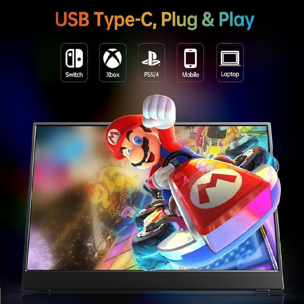 Monitor Portátil Vilva 15,6'' Full HD 1080p USB-C HDMI-2