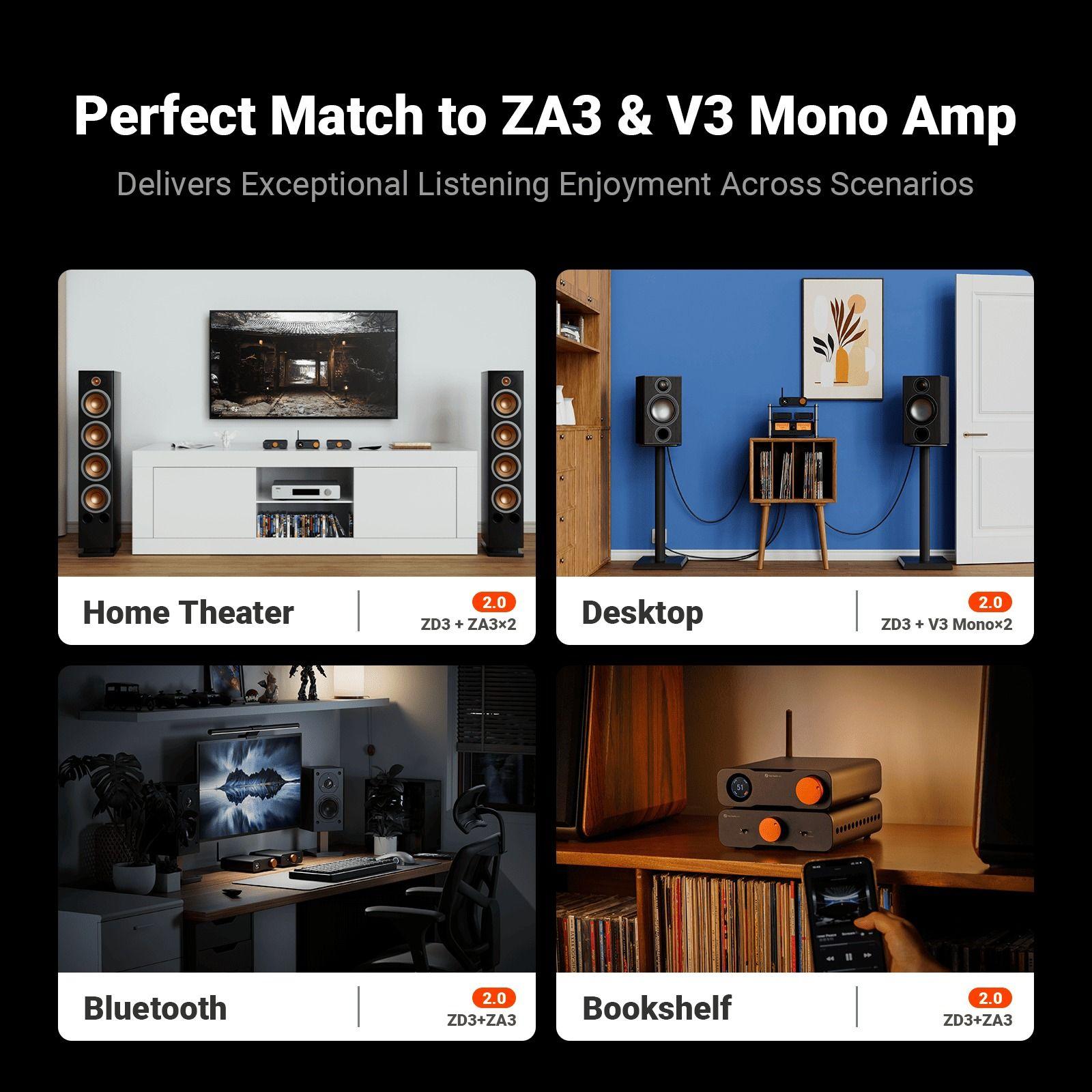 Preamplificador de Audio DAC Balanceado Bluetooth Fosi Audio ZD3-3