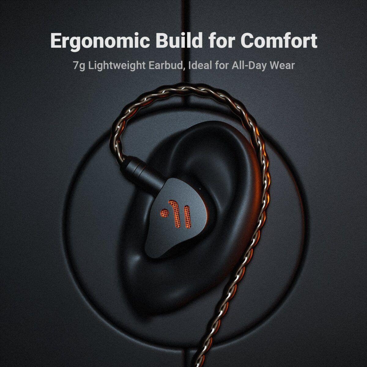 Audífonos In-Ear Fosi Audio IM4 Obsidian Monitores Open Back-3