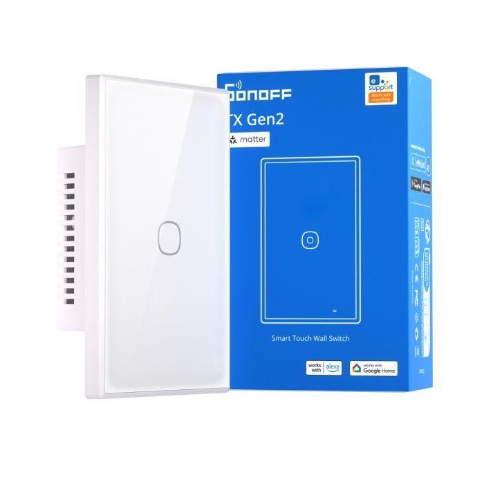 Interruptor WiFi Touch Sonoff TXGen2 de 1 Canal con Matter-1