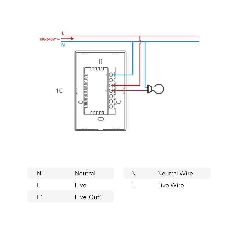 Interruptor WiFi Touch Sonoff TXGen2 de 1 Canal con Matter-6