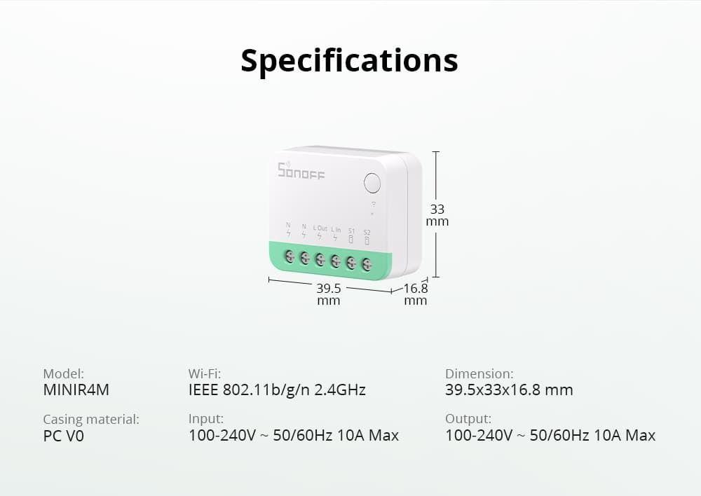 Interruptor WiFi Sonoff Mini Extreme - Matter Compatible-3