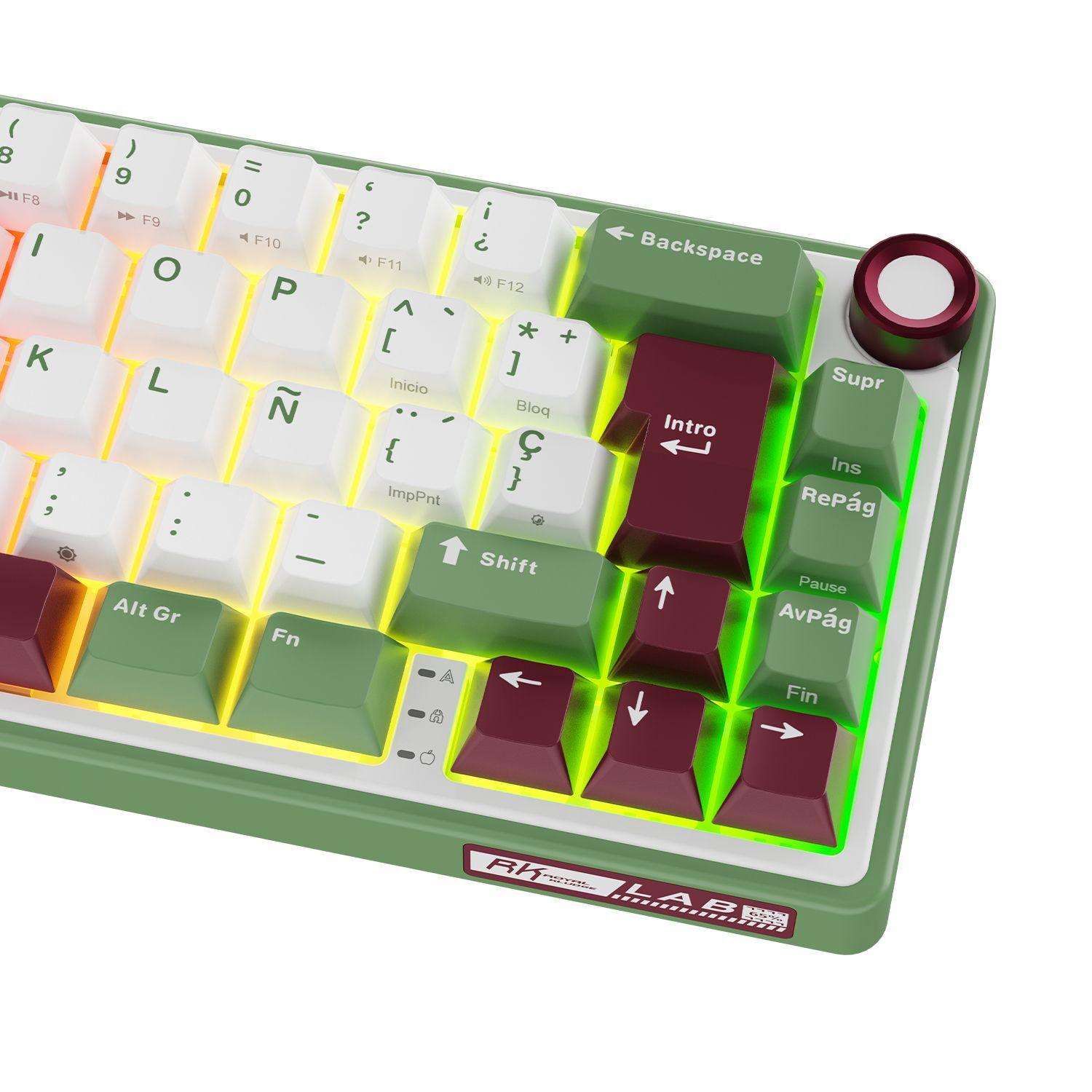 Teclado Mecánico RK R65 Green Español 65% Royal Kludge-2