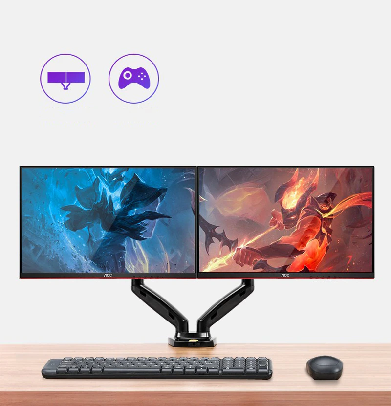 Soporte Doble para Monitor con Brazo Articulado-1
