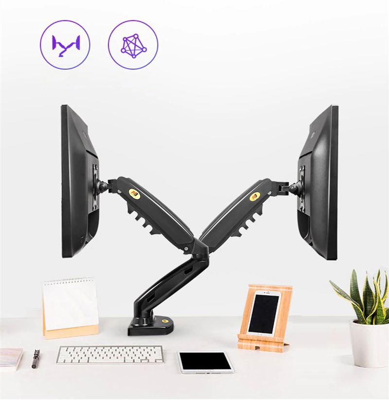 Soporte Doble para Monitor con Brazo Articulado-3