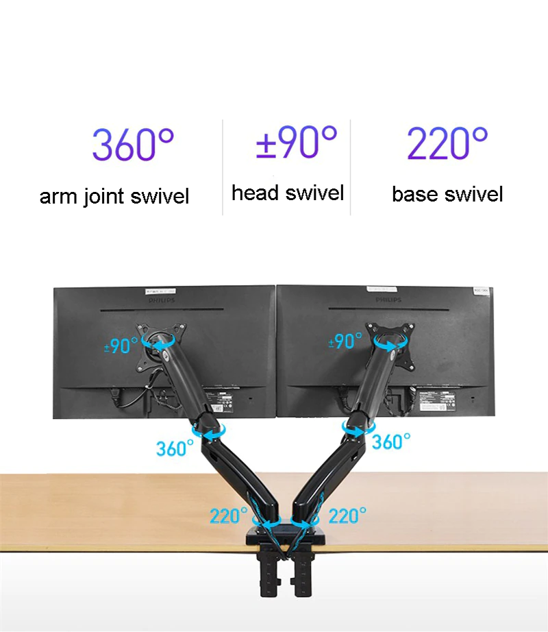 Soporte Doble para Monitor con Brazo Articulado-4