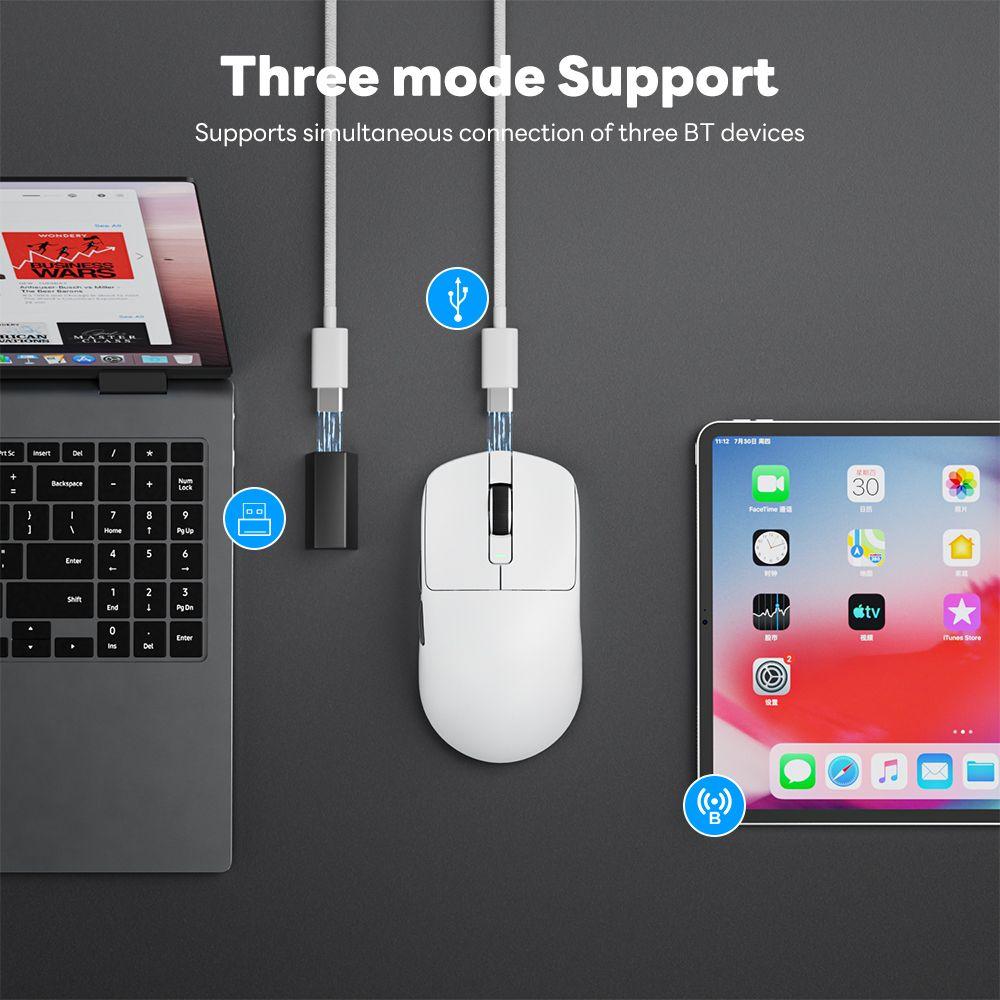 Mouse Gamer Inalámbrico RK M3 Panda 8K PAW3950 30000DPI-6