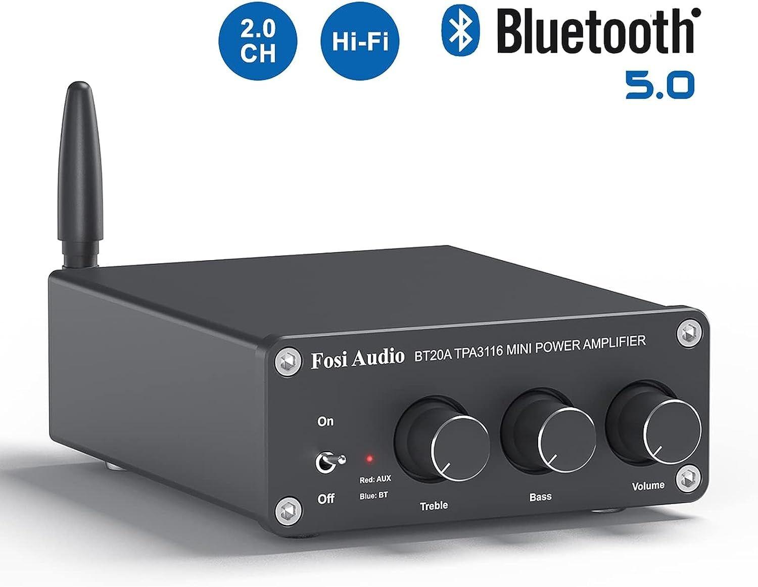 Amplificador Bluetooth 5.0 Clase D 2x100W - Fosi Audio BT20A-2