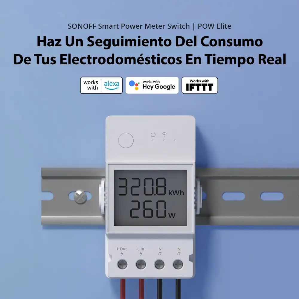 Interruptor WiFi de Medicion de Energía Sonoff POW Elite 20A-2