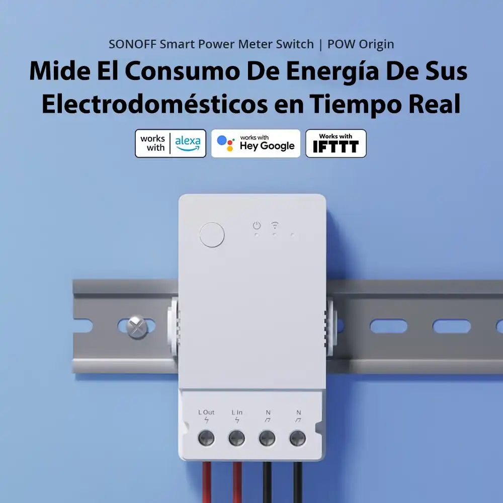 Interruptor WiFi con Medición de Energía Sonoff POW Origin 16A-1