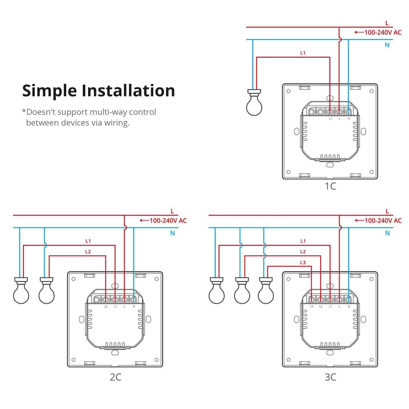 Interruptor WiFi de Pared Sonoff SwitchMan M5 2C Matter-4