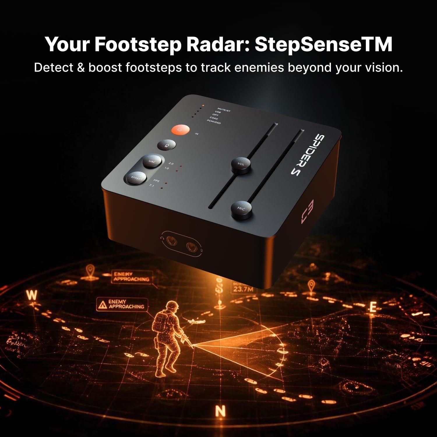 Amplificador Audífonos Fosi Audio C3 StepSense Gaming USB-C-4