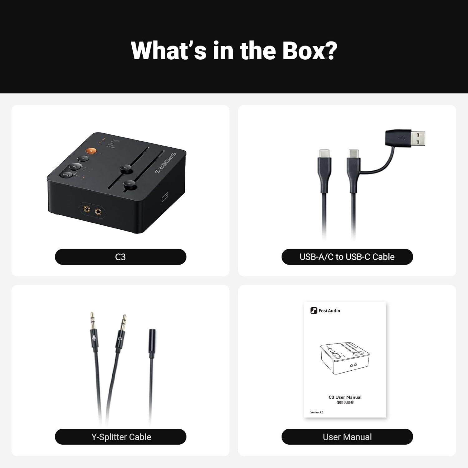Amplificador Audífonos Fosi Audio C3 StepSense Gaming USB-C-6