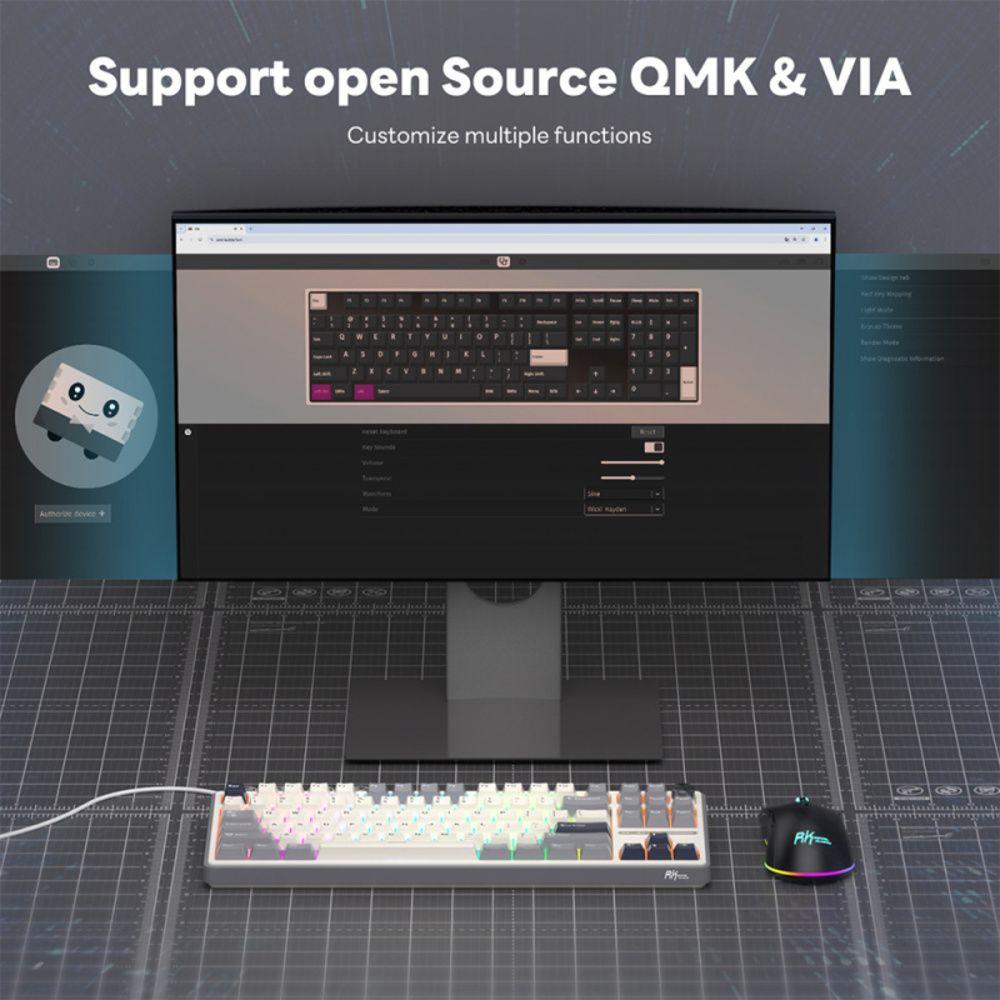 Teclado Mecánico Español RK R87Pro 80% TKL - Royal Kludge-7