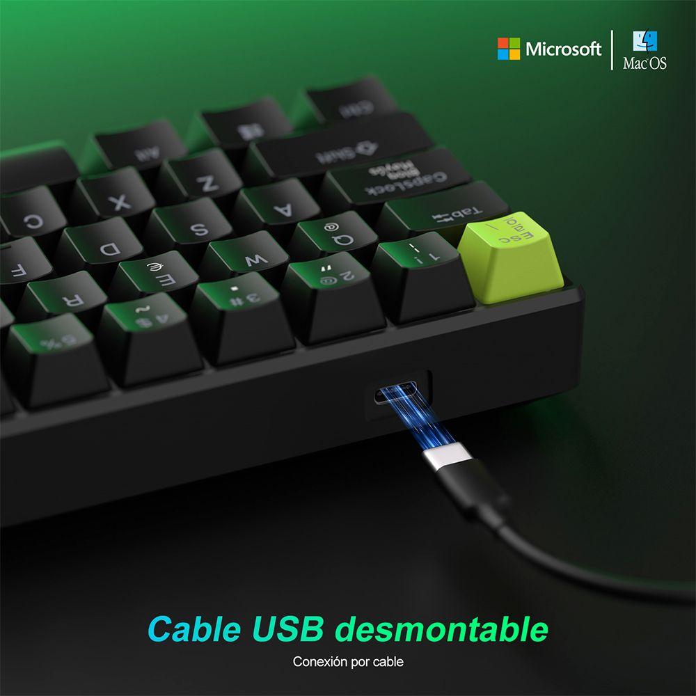 Teclado Magnético Gamer 60% Royal Kludge C61 HE Hall Effect-5